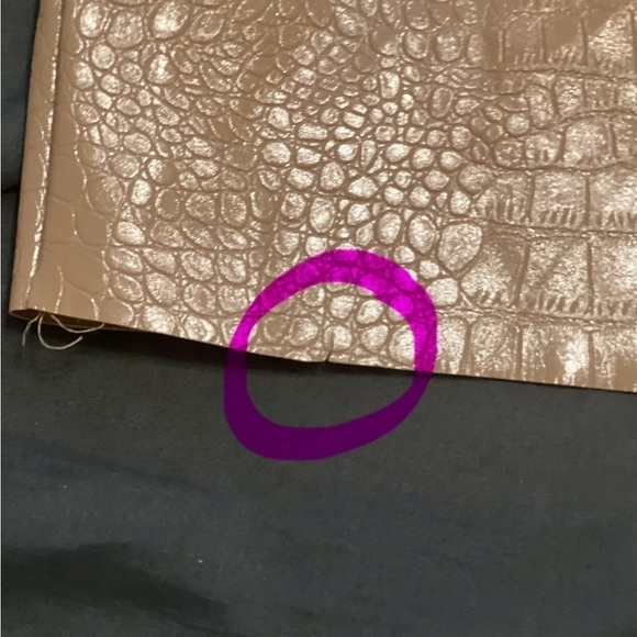 Faux Leather Mini Skirt Mocha Size Large - Picture 6 of 8